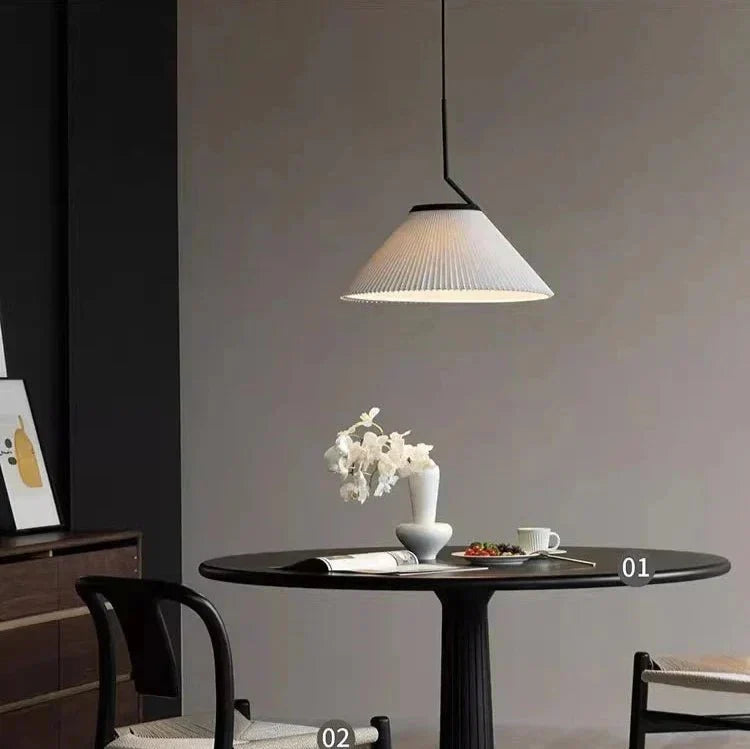 Nordic Pleated Cream Pendant Lamp