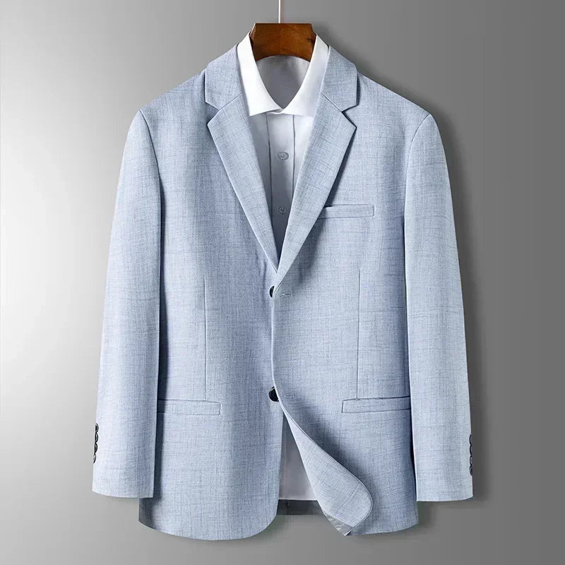 Valerio | Elegant Men's Blazer in Blue, Gray, and Beige