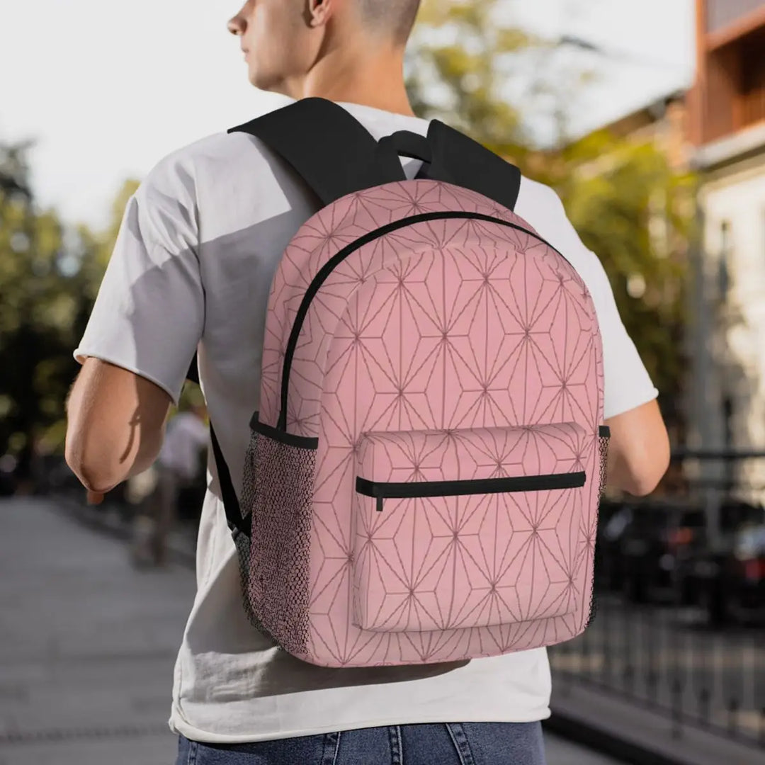 Demon Slayer Tanjiro Backpack – Anime School Bag – Bookbag for Students, Hiking, Travel and Daily Use 