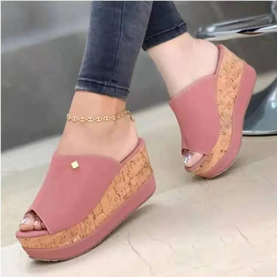 Women's Sandals on a Wedge Heel with Cork Sole