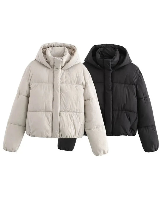 Women's Puffer Jacket | Hooded with Thick Padded Construction | Warm Winter Coat