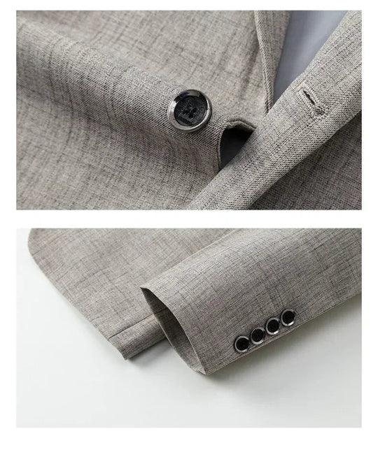 Valerio | Elegant Men's Blazer in Blue, Gray, and Beige