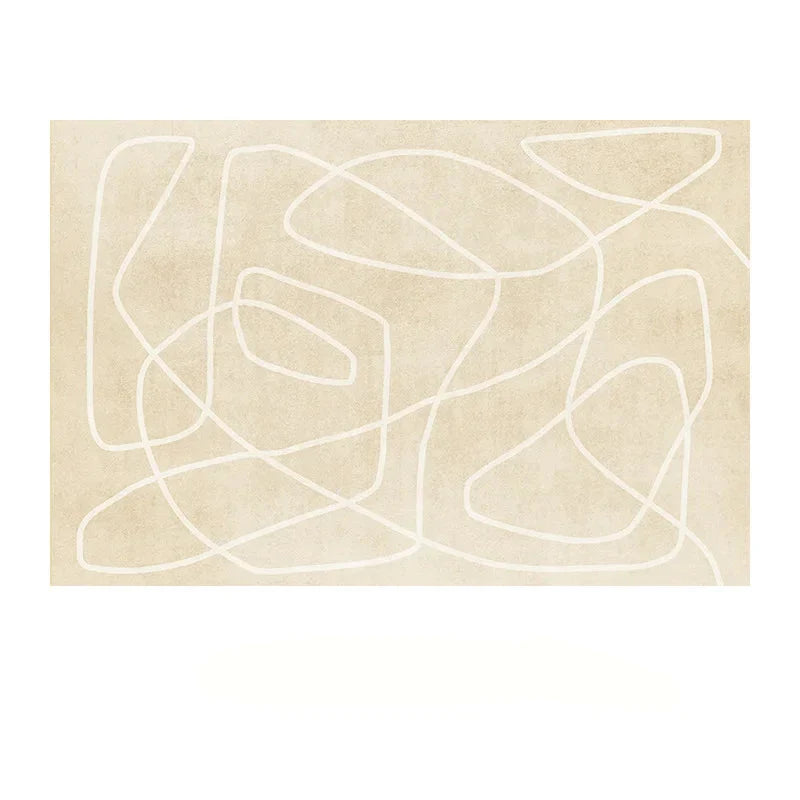 Thalirion Japanese Minimalist Area Rug | Plush Soft Non-Slip Carpet | Large Bedroom & Living Room Floor Rug