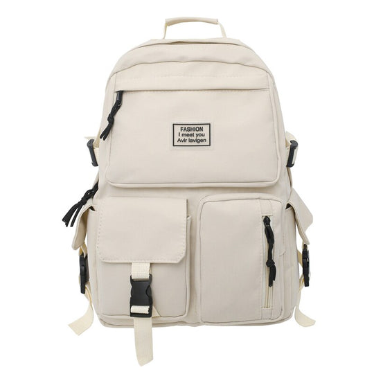 Universal unisex backpack with pockets and buckles
