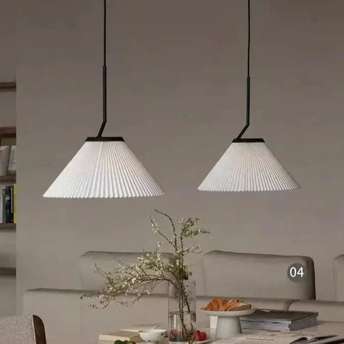 Nordic Pleated Cream Pendant Lamp