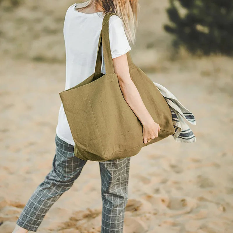 Women's Linen Shoulder Bag