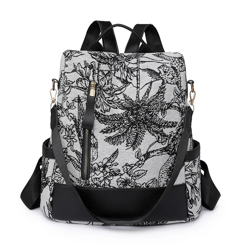 Fashion Backpack for Women | Oxford Fabric Shoulder Bag | Lightweight School and Travel Backpack 