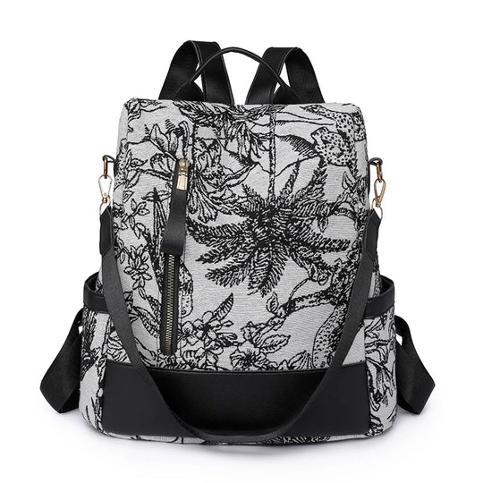 Fashion Backpack for Women | Oxford Fabric Shoulder Bag | Lightweight School and Travel Backpack 
