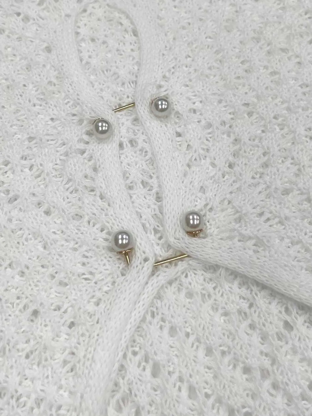 Long ażurowe dress with wide sleeves