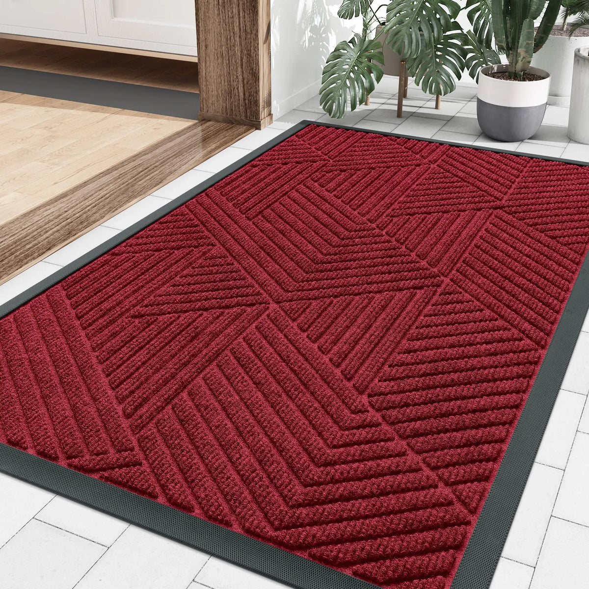 Koran Non-Slip Absorbent Door Mat | Low Profile Indoor & Outdoor Entrance Rug | Dirt & Moisture Trap Floor Mat