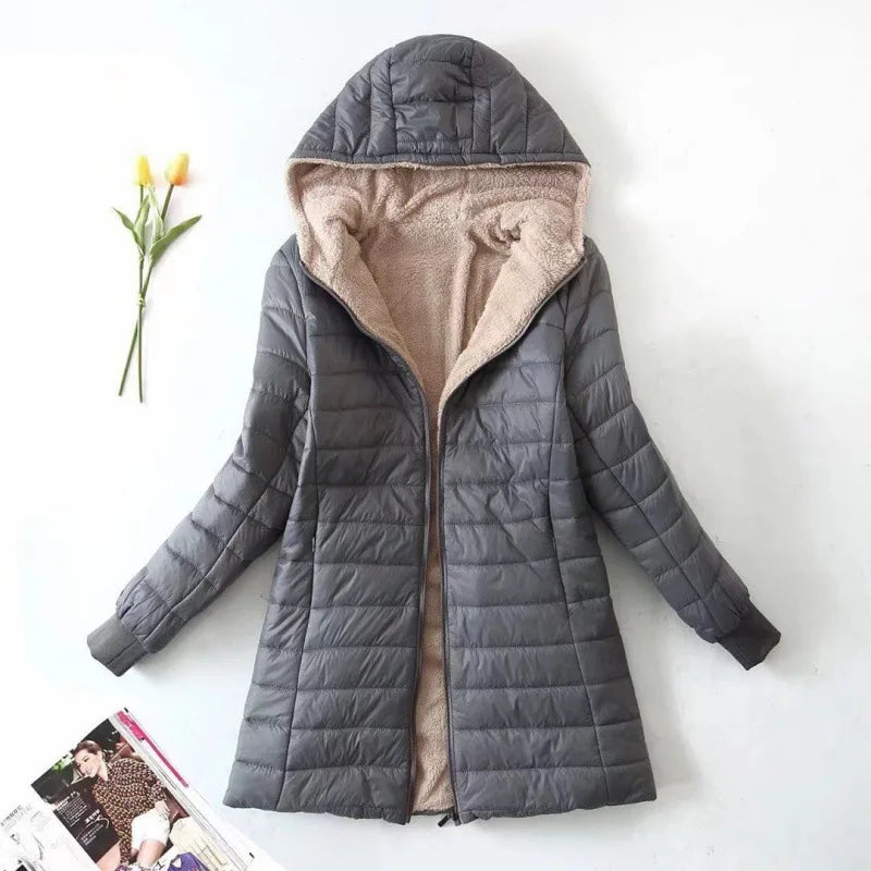 Women's Winter Fleece Jacket | With Hood