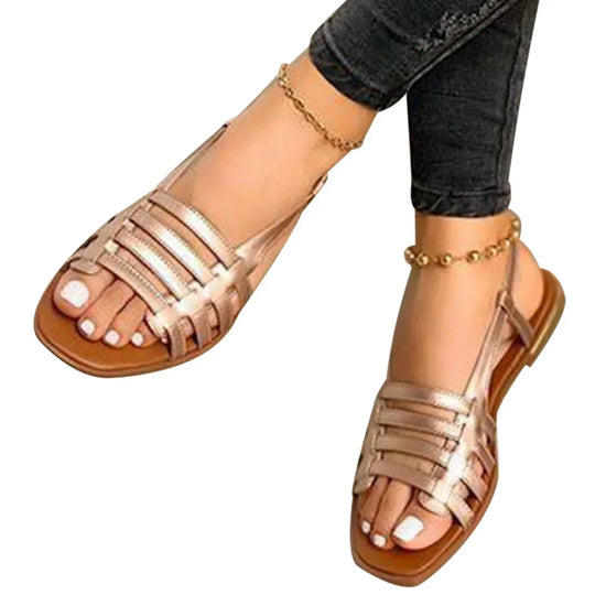 Elegant women's sandals with a multi-strap design