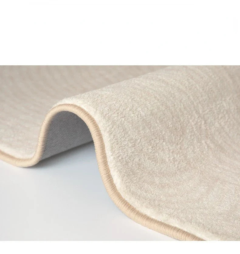 Vorenis Japanese Minimalist Area Rug | Fluffy Soft Non-Slip Carpet | Modern Bedroom & Living Room Floor Rug