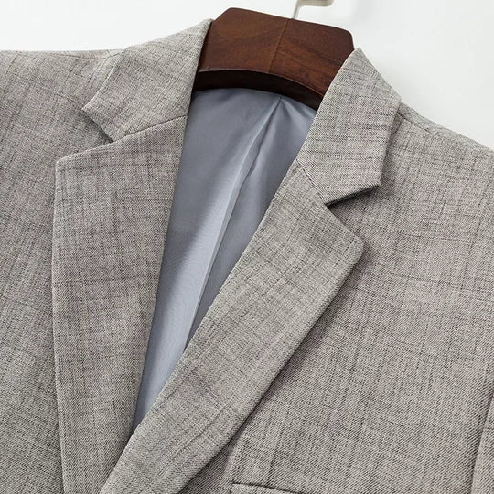 Valerio | Elegant Men's Blazer in Blue, Gray, and Beige