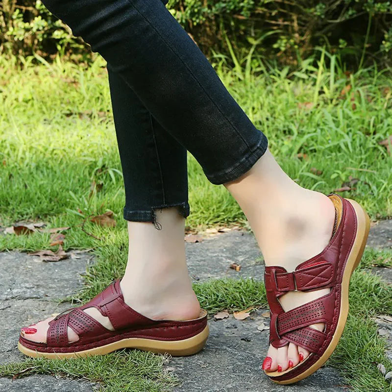 Orthopedic Leather Sandals – Breathable and Comfortable