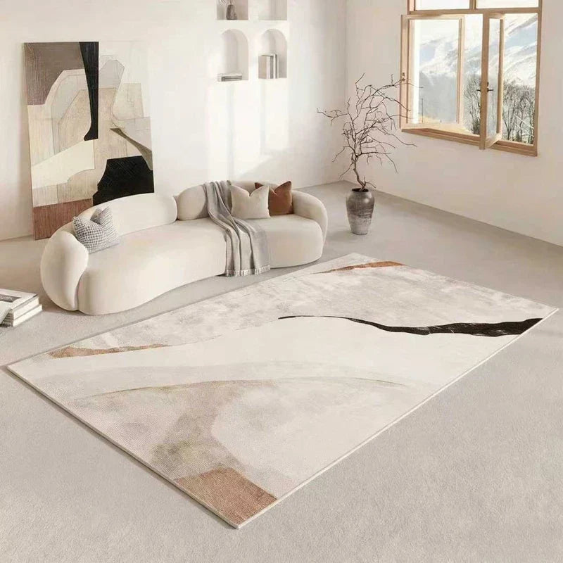 Irmane Wabi Sabi Area Rug | Soft Non-Slip Organic Design Carpet | Minimalist Living Room & Bedroom Floor Rug