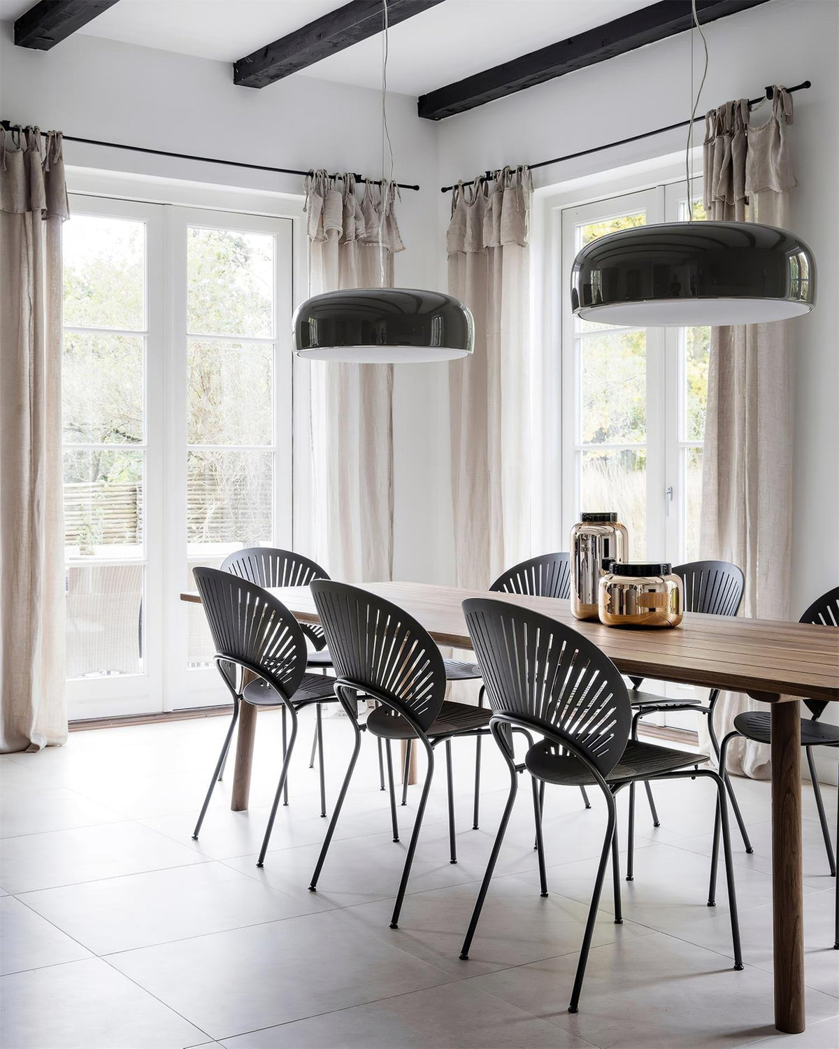 Modern Pendant Lamp for Dining Room & Kitchen | Smithfield Aluminum LED Light | E26/E27 Socket | 48cm Large Ceiling Light
