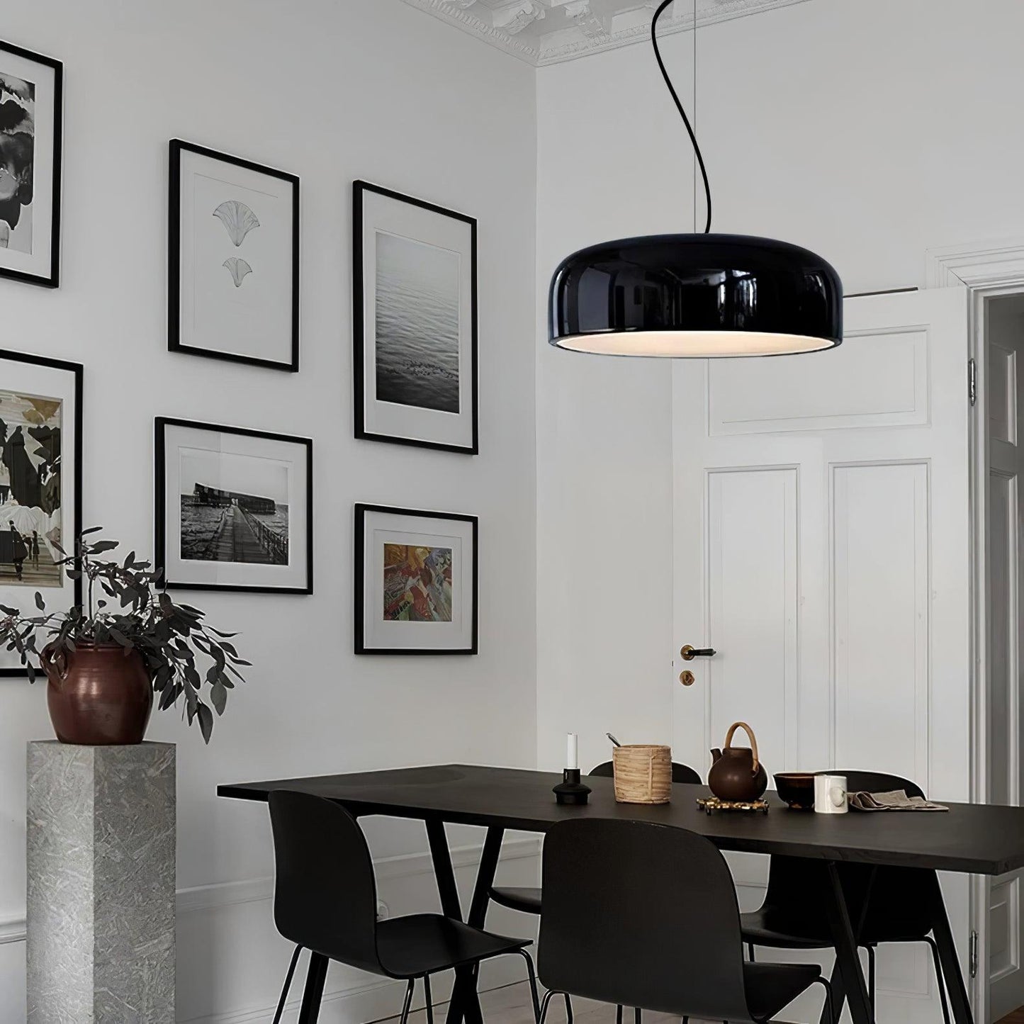 Modern Pendant Lamp for Dining Room & Kitchen | Smithfield Aluminum LED Light | E26/E27 Socket | 48cm Large Ceiling Light