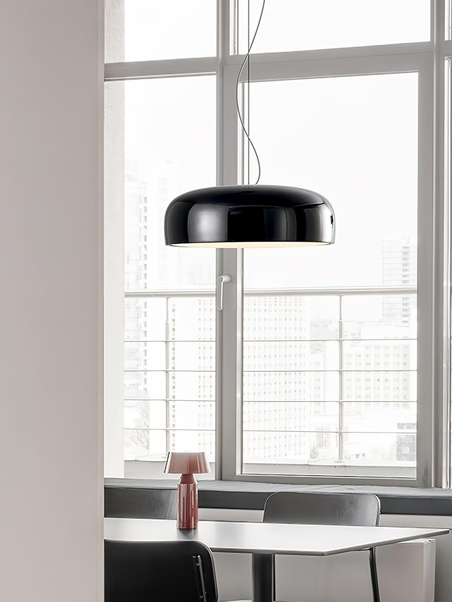 Modern Pendant Lamp for Dining Room & Kitchen | Smithfield Aluminum LED Light | E26/E27 Socket | 48cm Large Ceiling Light