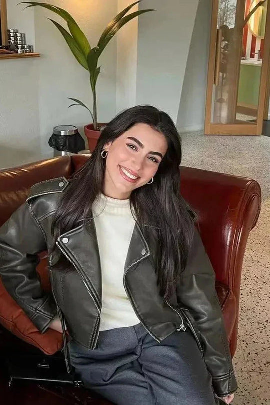 Heidi Fashion | Modern Short Biker Jacket | Stylish and Versatile