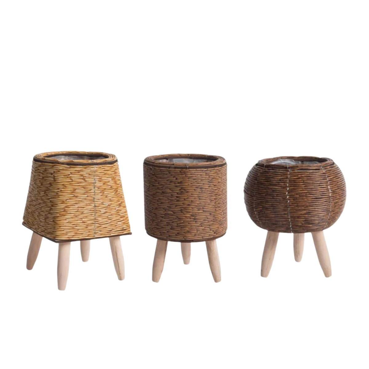 Scandinavische Plantenpot Liora Puck Binnen Buiten | Lichtgewicht Duurzaam Plastic | Natuurlijke Kleur Minimalistisch Ontwerp | Balkon Woonkamer Tuin