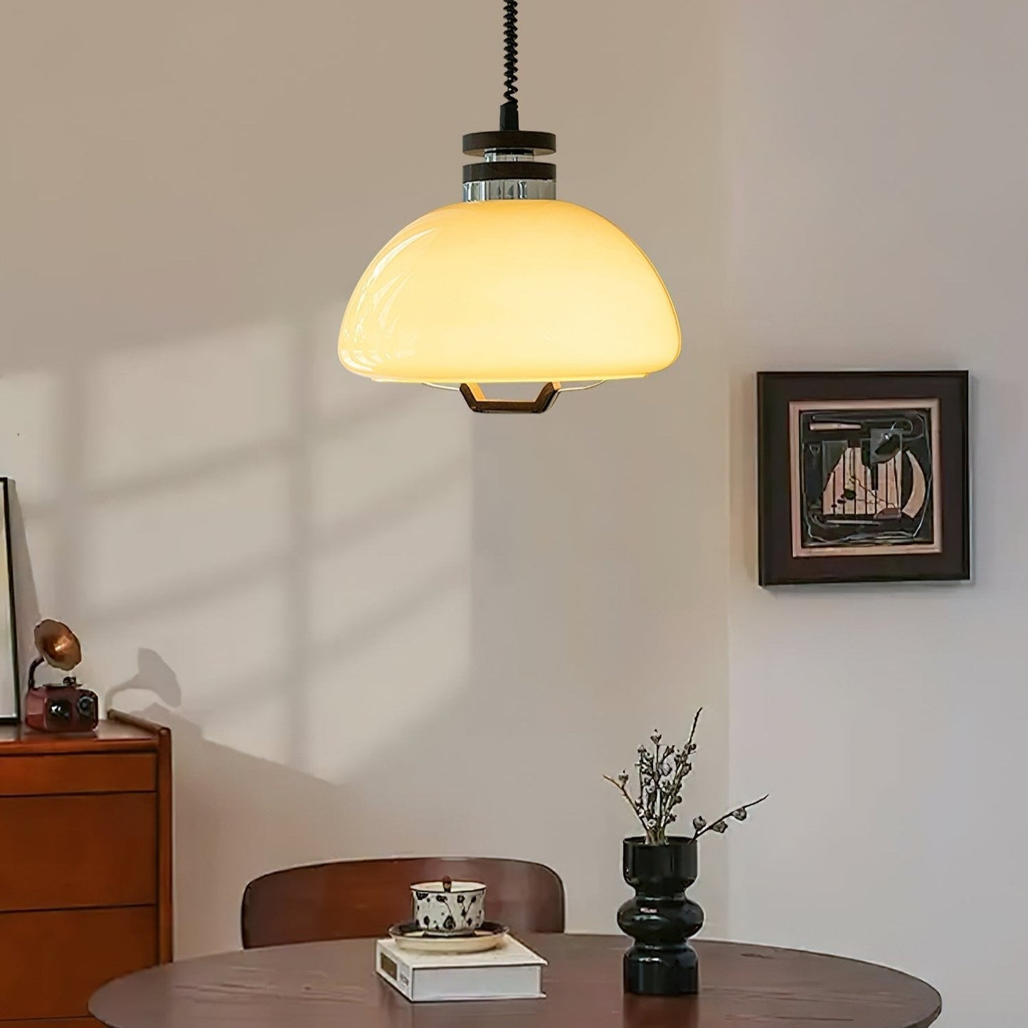 Vela Pudding Pendant Lamp Glass Ceiling Light | Modern Sculptural Design | E26/E27 Socket | Warm Ambient LED Lighting