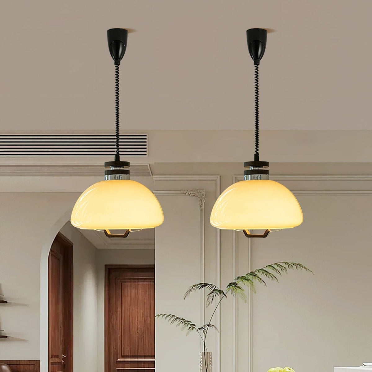 Vela Pudding Pendant Lamp Glass Ceiling Light | Modern Sculptural Design | E26/E27 Socket | Warm Ambient LED Lighting