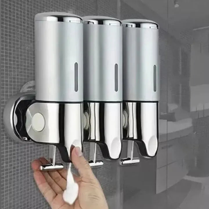 Wall-Mounted Soap Dispenser | Dish Soap Dispenser Set | Black, Silver & Transparent | SoapFlow