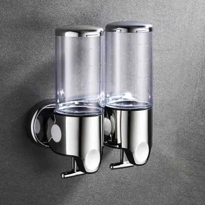 Wall-Mounted Soap Dispenser | Dish Soap Dispenser Set | Black, Silver & Transparent | SoapFlow