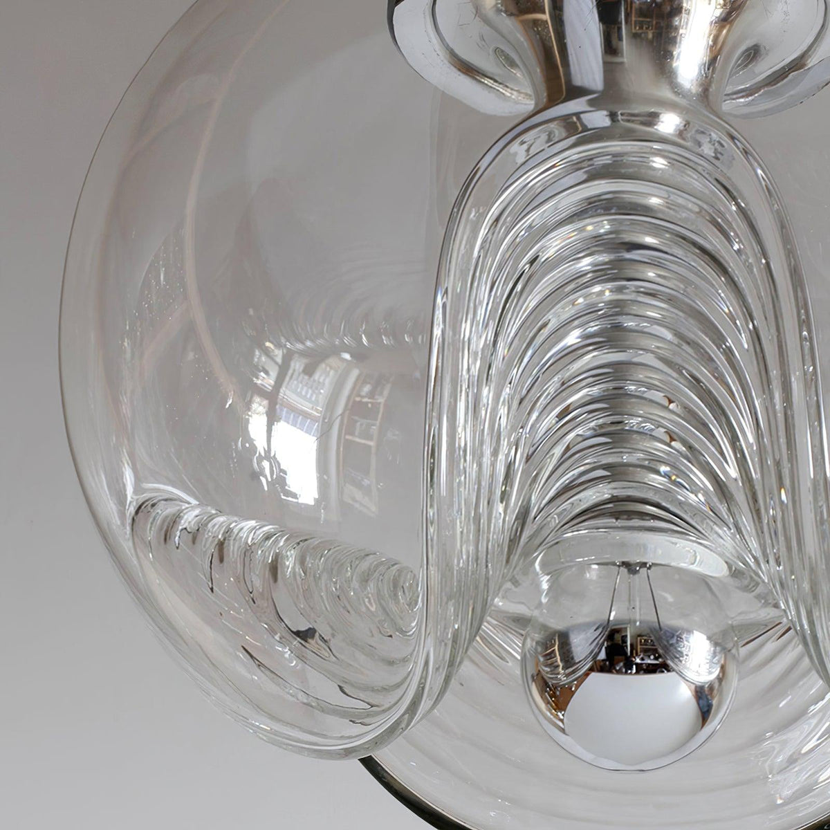Wave Pendant Lamp | Modern Fluid Glass Hanging Light | E26/E27 LED/Edison Fixture | Adjustable Suspension Ceiling Lighting