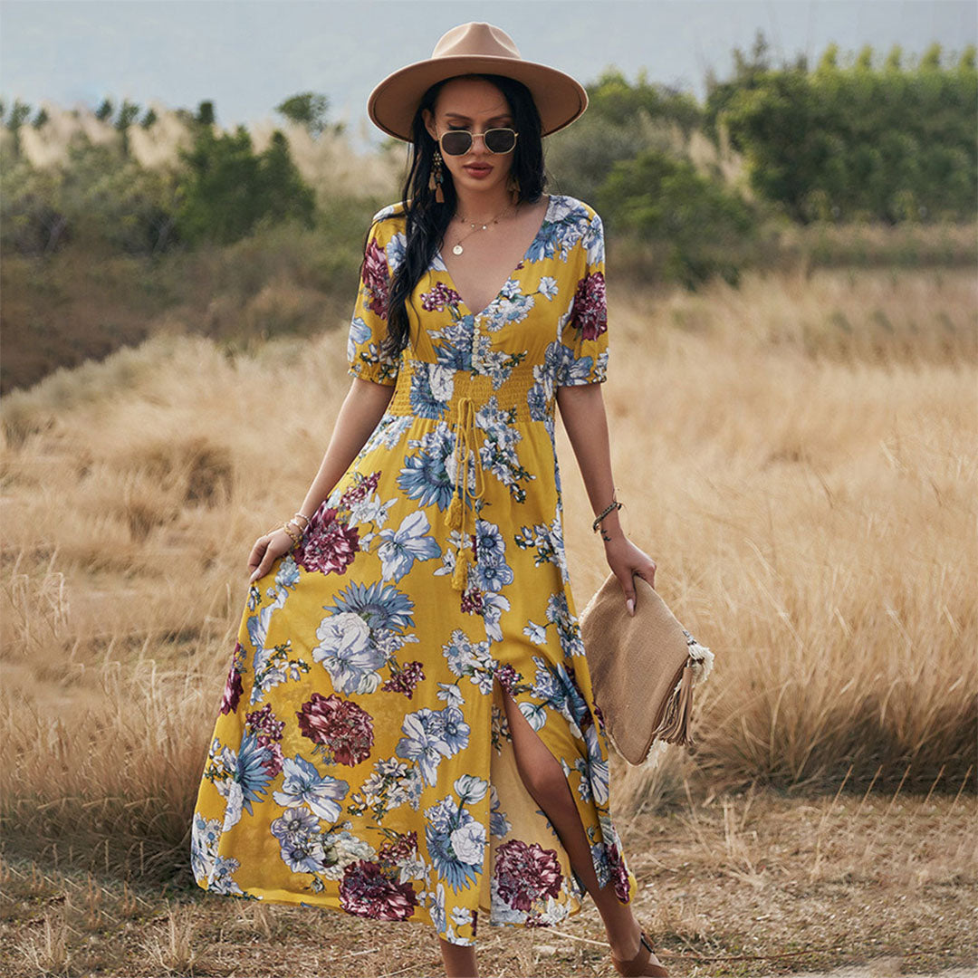 RAINA - Summer dress with floral print
