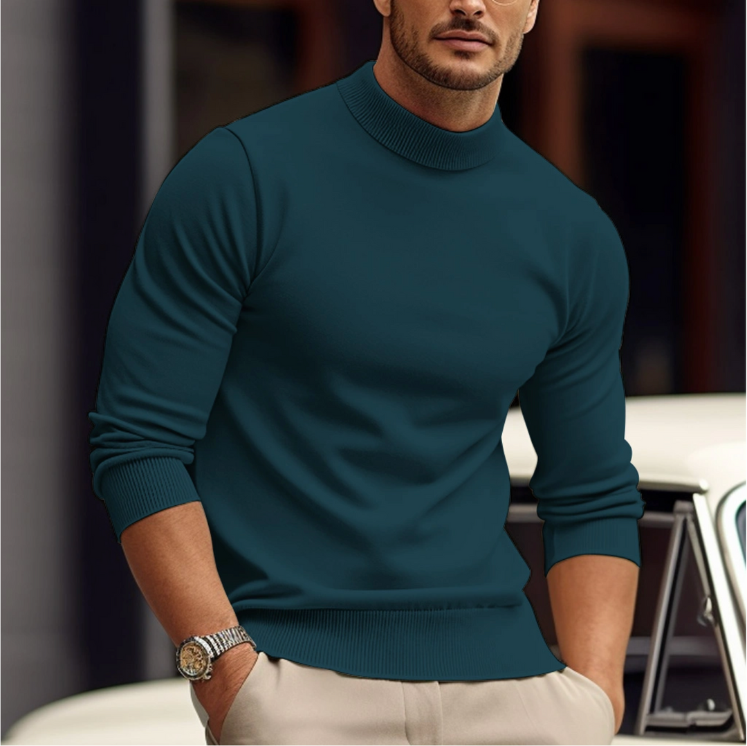 Men's Crew Neck Sweater with Straight Fit | Ideal for Everyday and Office Use 