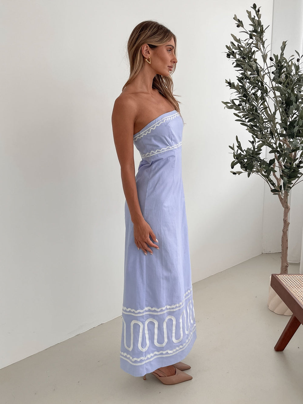 Dames | Zareena Jurk | Tube-stijl Top | Fit-to-Flare | Maxi Lengte