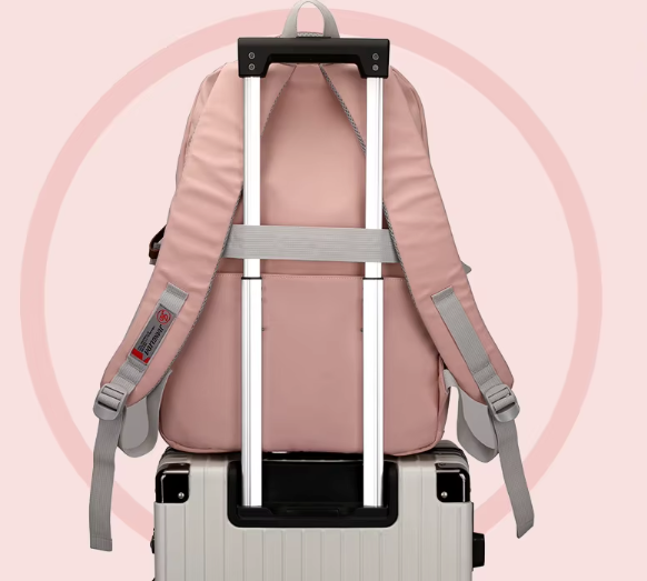 Large school backpack with many pockets