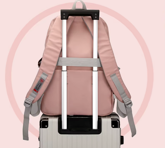 Large school backpack with many pockets