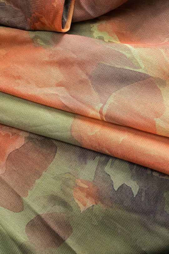 Tie Dye Print Ruched Tie Front Zipper Slip Maxi Dress 