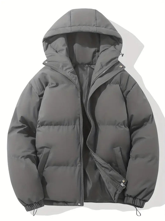 Men's Lined Hooded Jacket with Zipper | Ideal for Spring and Winter
