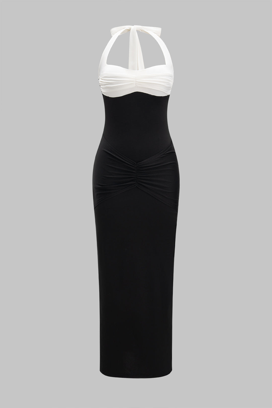 Contrast Halter Maxi Dress – Stylish, Sophisticated and Perfect for Summer Evenings