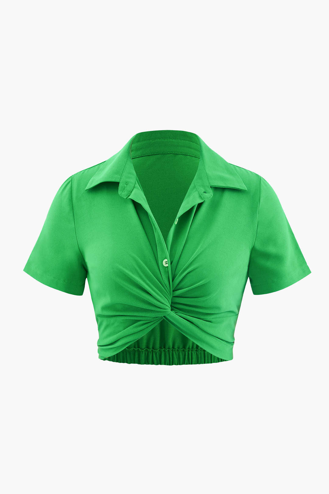 Viridis - Modern Twist Style Women's Cropped Shirt
