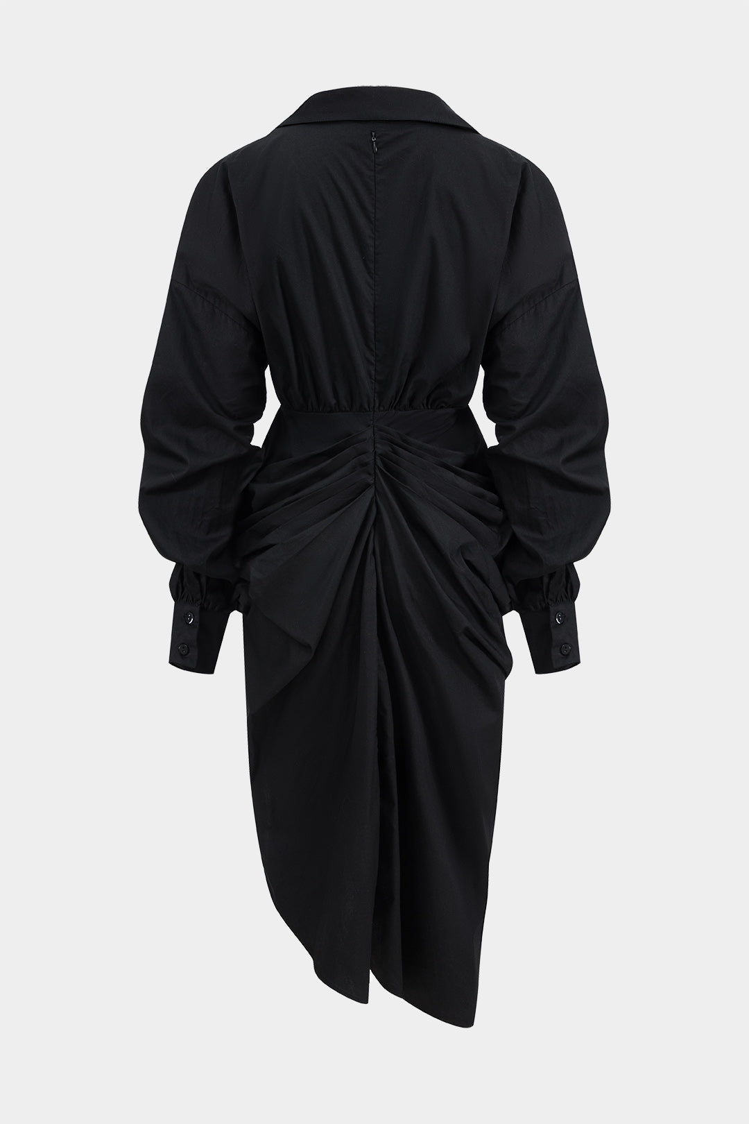 V-neck Ruffle Split Midi Dress 