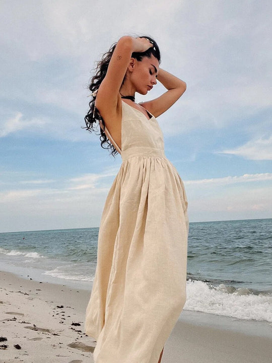 Solène - Linen Beach Dress