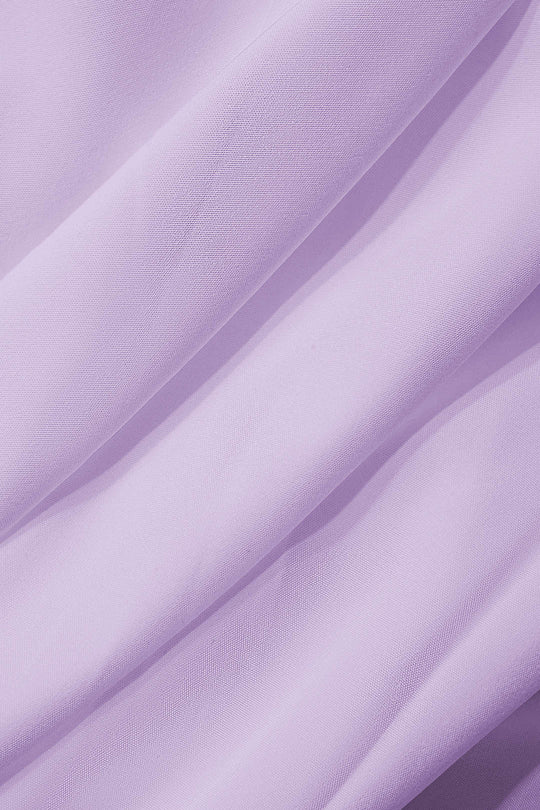 Mock Neck Cut Out Pleated Maxi Dress 