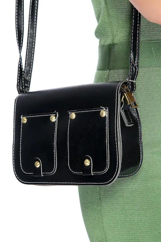 Black Adjustable Shoulder Strap Handbag – Practical and Minimalist