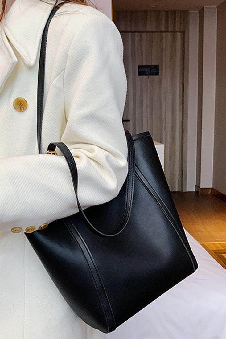 Beige Tote Shoulder Bag/Handbag with Shoulder Strap