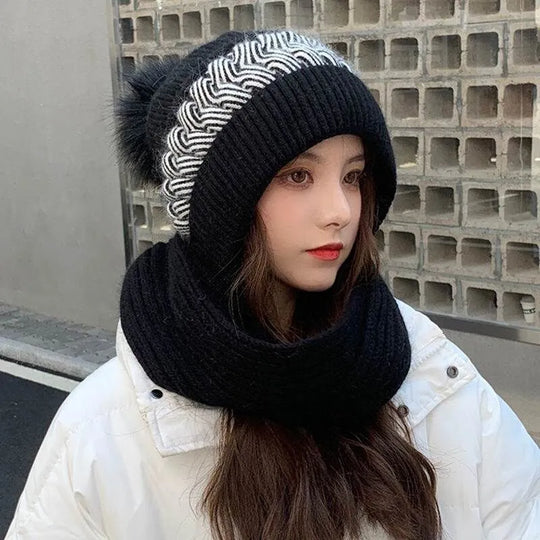 Women's Textured Hat and Scarf Set | Ideal for Winter