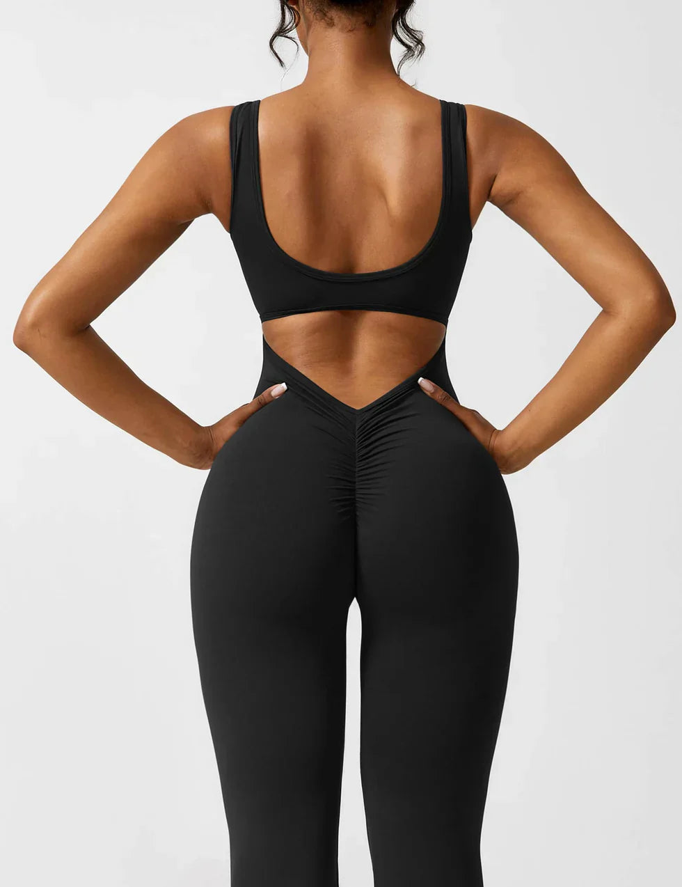Women's Flared Jumpsuit with V-Back – Shaping &amp; Comfort for Every Day