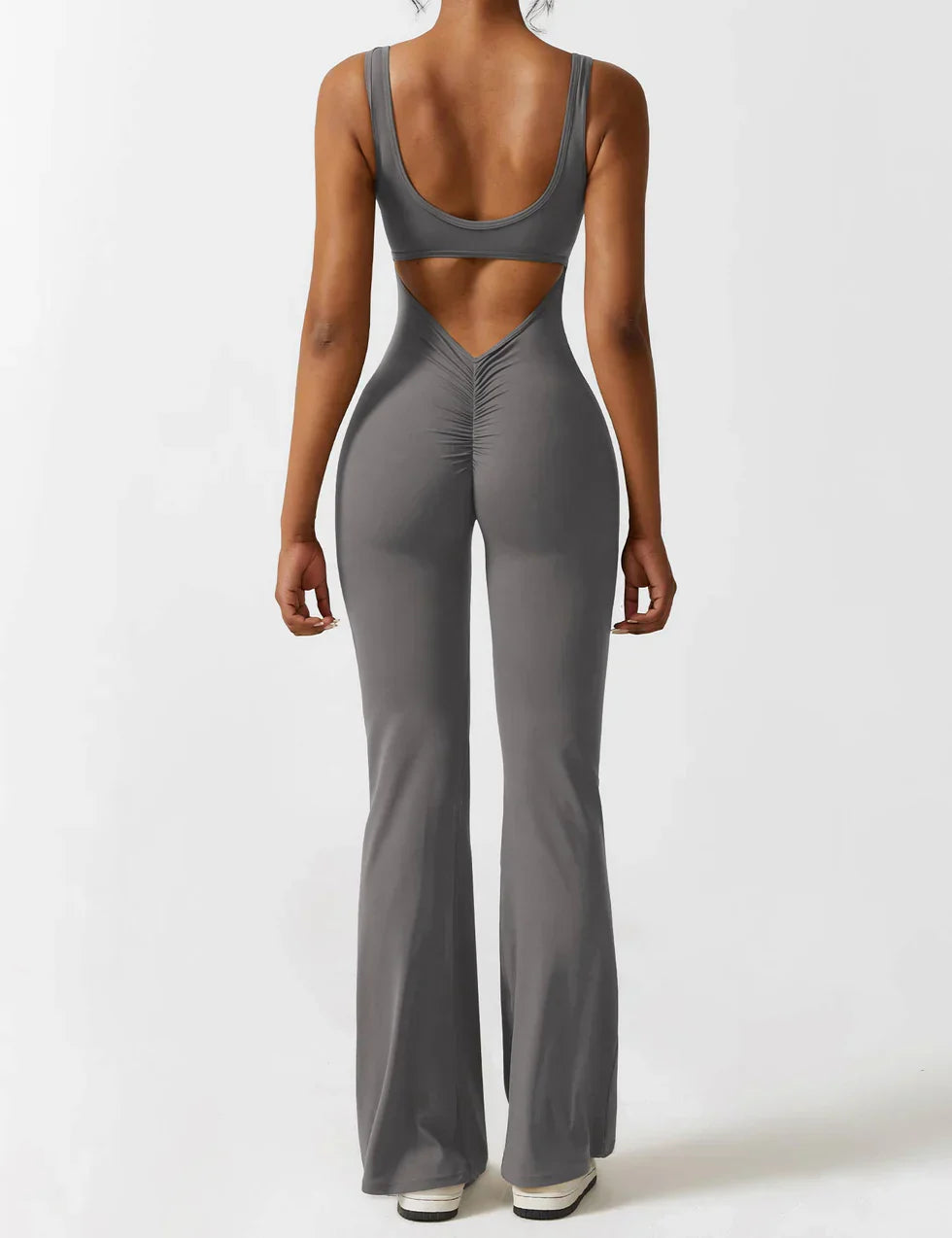 Women's Flared Jumpsuit with V-Back – Shaping &amp; Comfort for Every Day