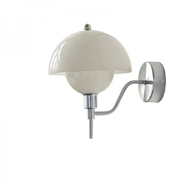Cream Mushroom Wall Lamp Modern Scandinavian Wall Light | Glass Design | G9 Fixture | Warm Ambient Indoor Lighting