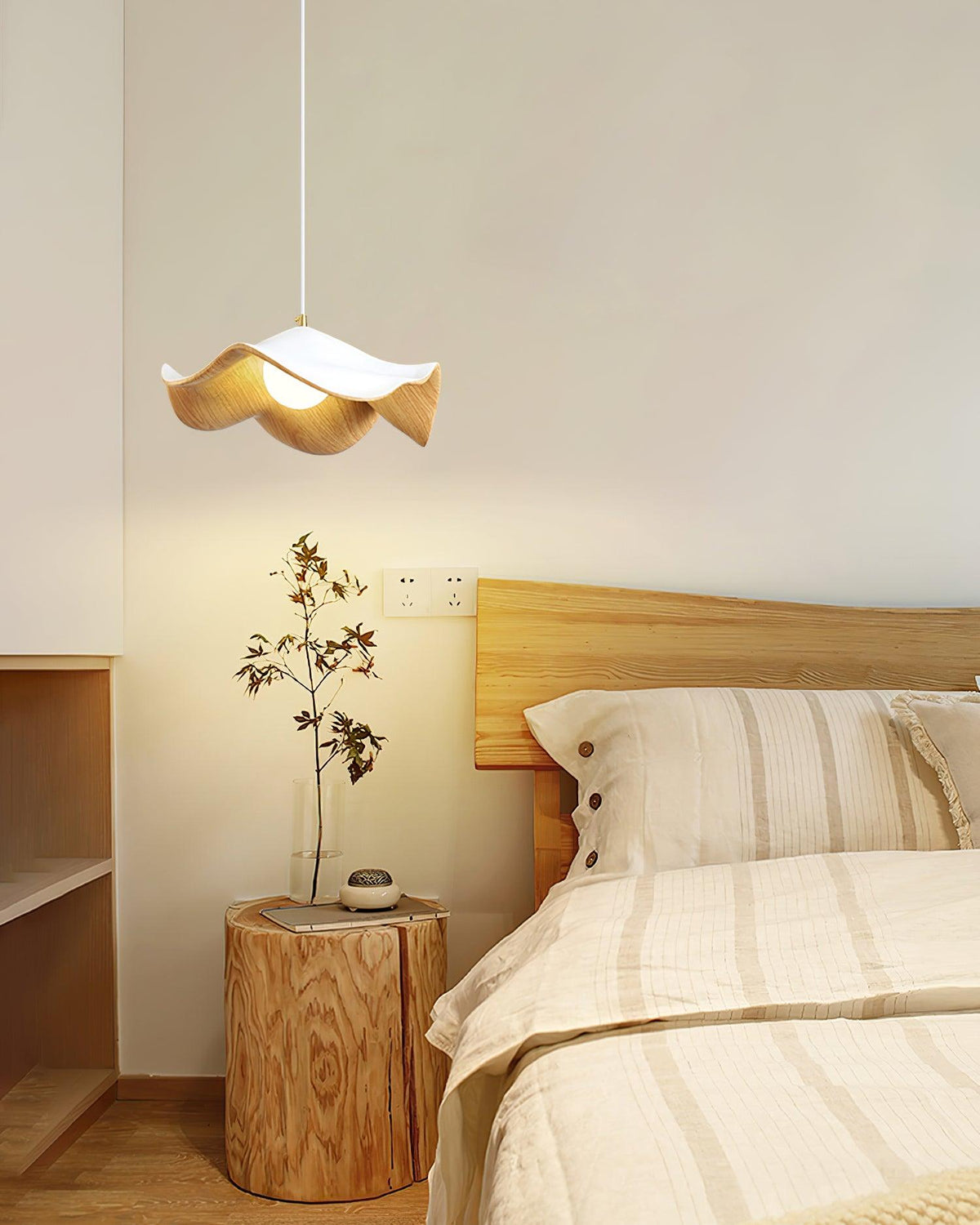 Casia Unique Pendant Lamp | Lotus Leaf-Inspired Metal & Resin Ceiling Light | G9 LED 5W | Artistic Water-Transfer Design | Adjustable Hanging Height
