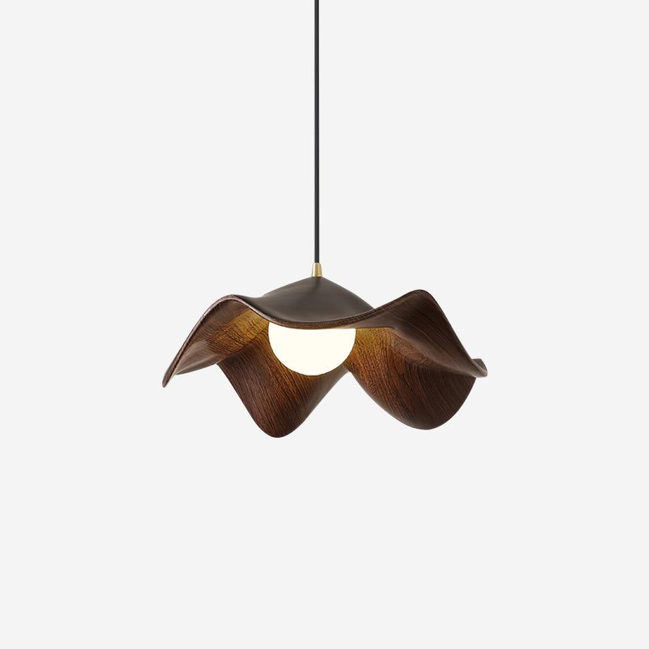 Casia Unique Pendant Lamp | Lotus Leaf-Inspired Metal & Resin Ceiling Light | G9 LED 5W | Artistic Water-Transfer Design | Adjustable Hanging Height